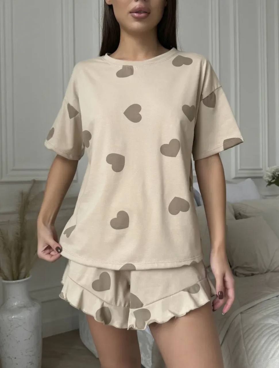 домашняя одежда пижама,пижамы женски,комплект пижама,пижама с шортами и футболкой,пижаме