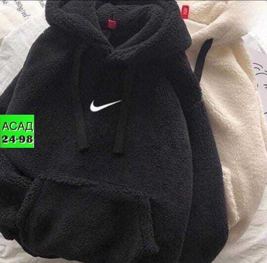 худи барашек nike,плюшевое худи,женская теплая толстовка с капюшоном,толстовка кофта,толстовки худи