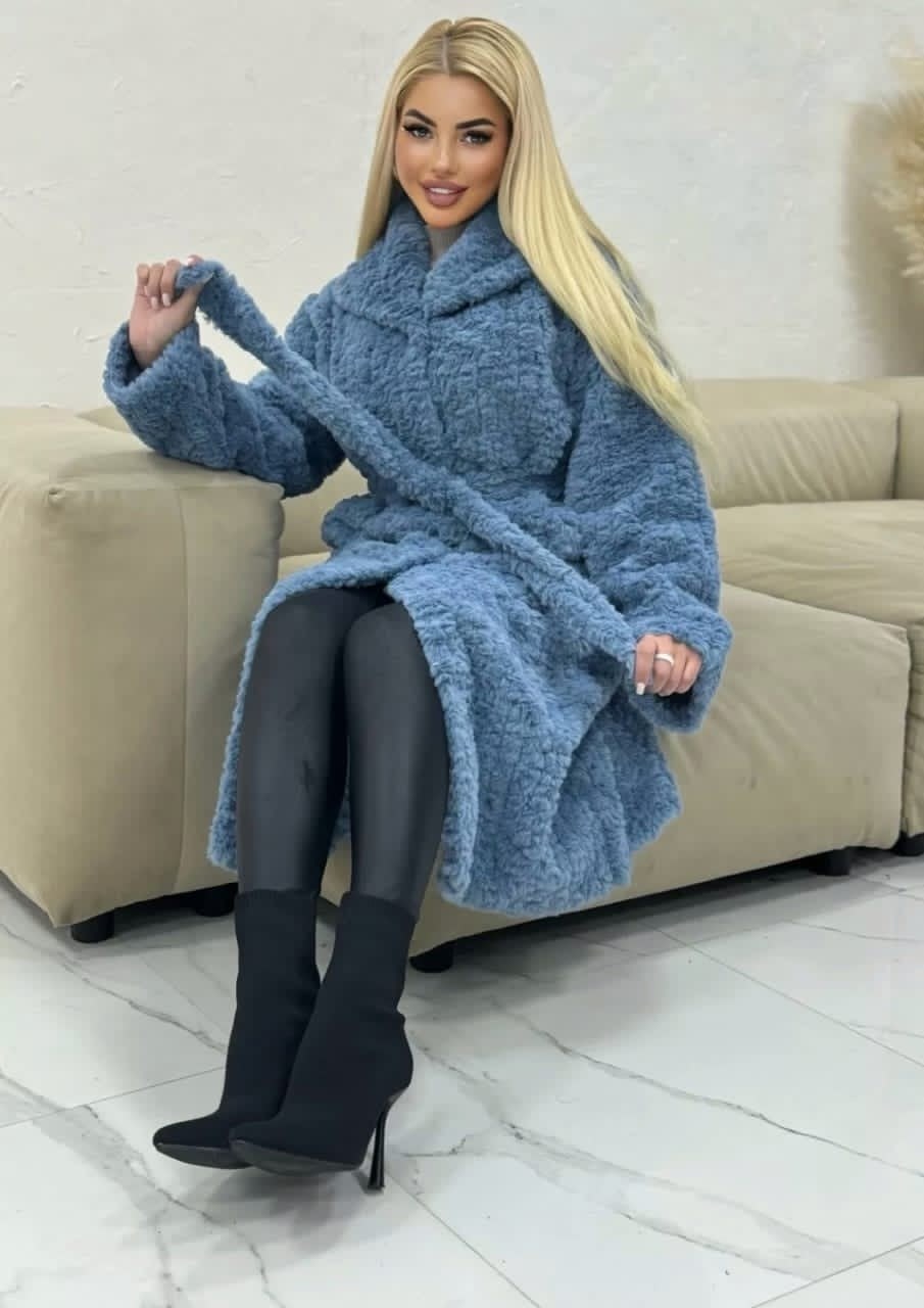 кардиган альпака,кардиган пальто,пальто барашек,меховое пальто,стильное пальто