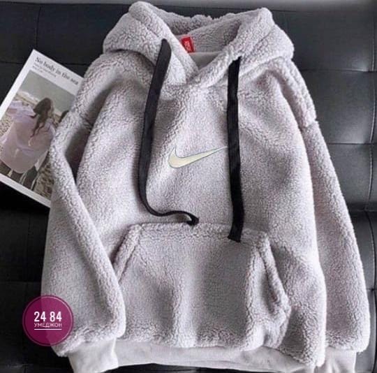 худи барашек nike,плюшевое худи,худи барашек,плюшевая кофта,толстовка кофта