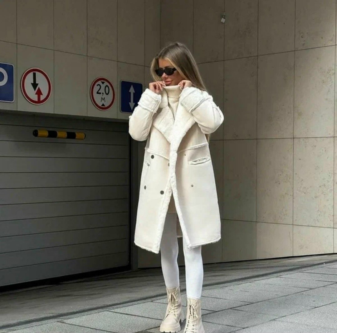 пальто с воротником,женское плюшевое пальто,дубленка женская,модное пальто,теплое пальто