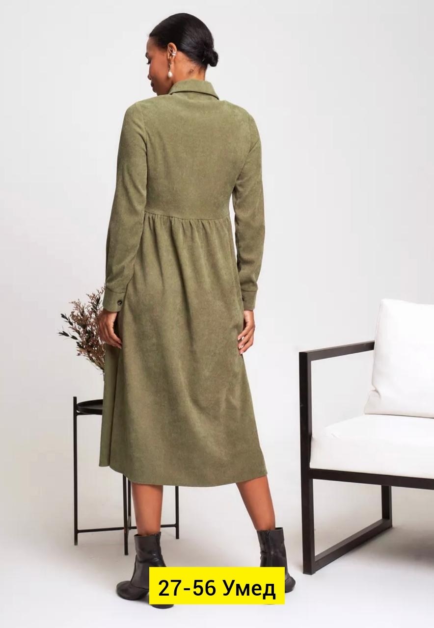 платье женское с длинным рукавом вельветовое,платье женская,платье вельвет хаки,платье замшевое миди,платье рубашка женская