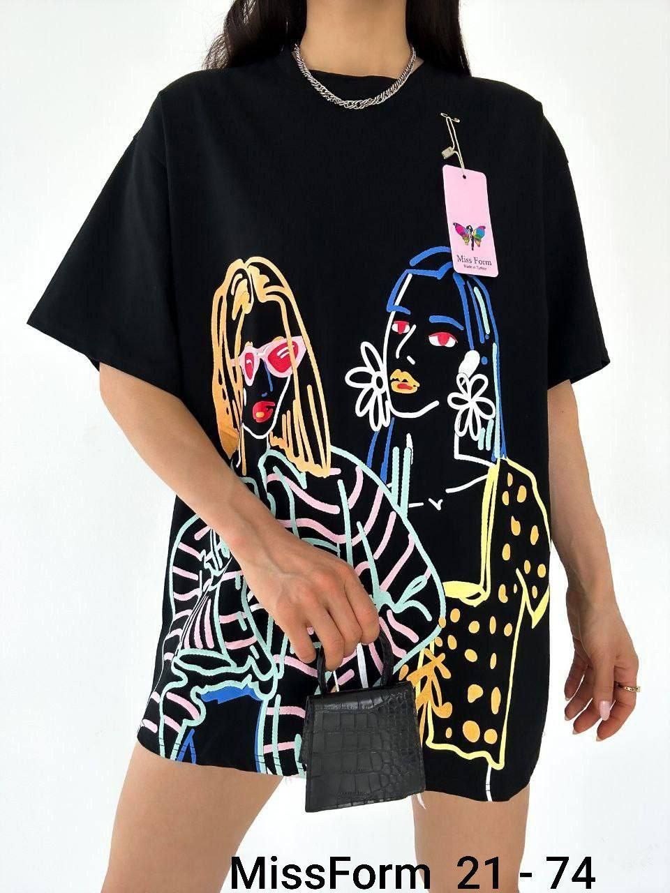 футболка с принтом удлиненная,футболки с принтами,футболки оверсайз женские,футболки женская,футболка оверсайз варенка с принтом