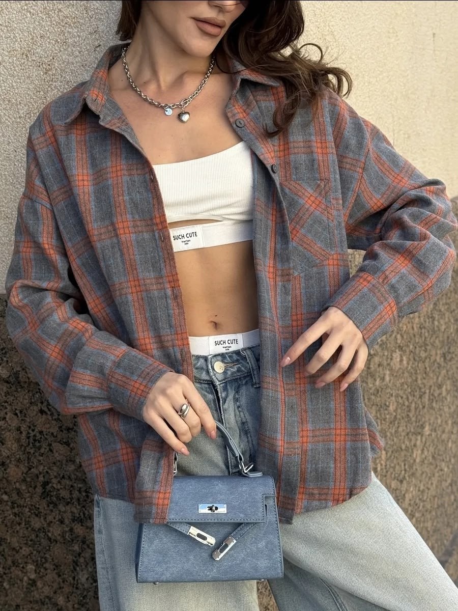 рубашка женская в клетку оверсайз,рубашка в клетку теплая оверсайз,рубашка оверсайз в клетку удлиненная,рубашка в клетку женская,оверсайз рубашка в клетку