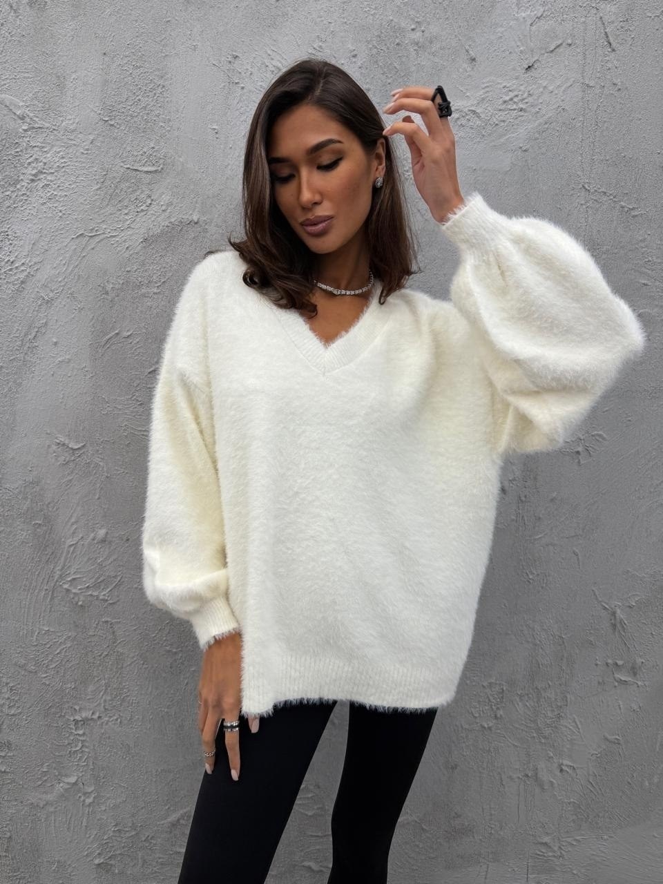 свитер женский из ангоры,женский джемпер,пушистый джемпер,джемпер теплый,джемпер из ангоры