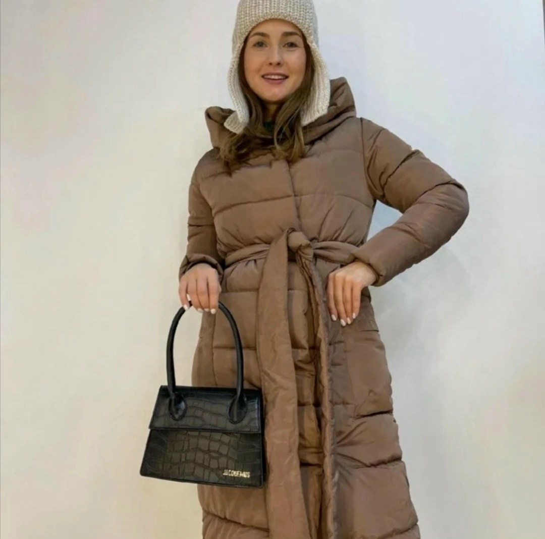 куртка зимняя женская,куртка женская бежевая,пуховик оверсайз с поясом,пуховик оверсайз,стильные пуховики