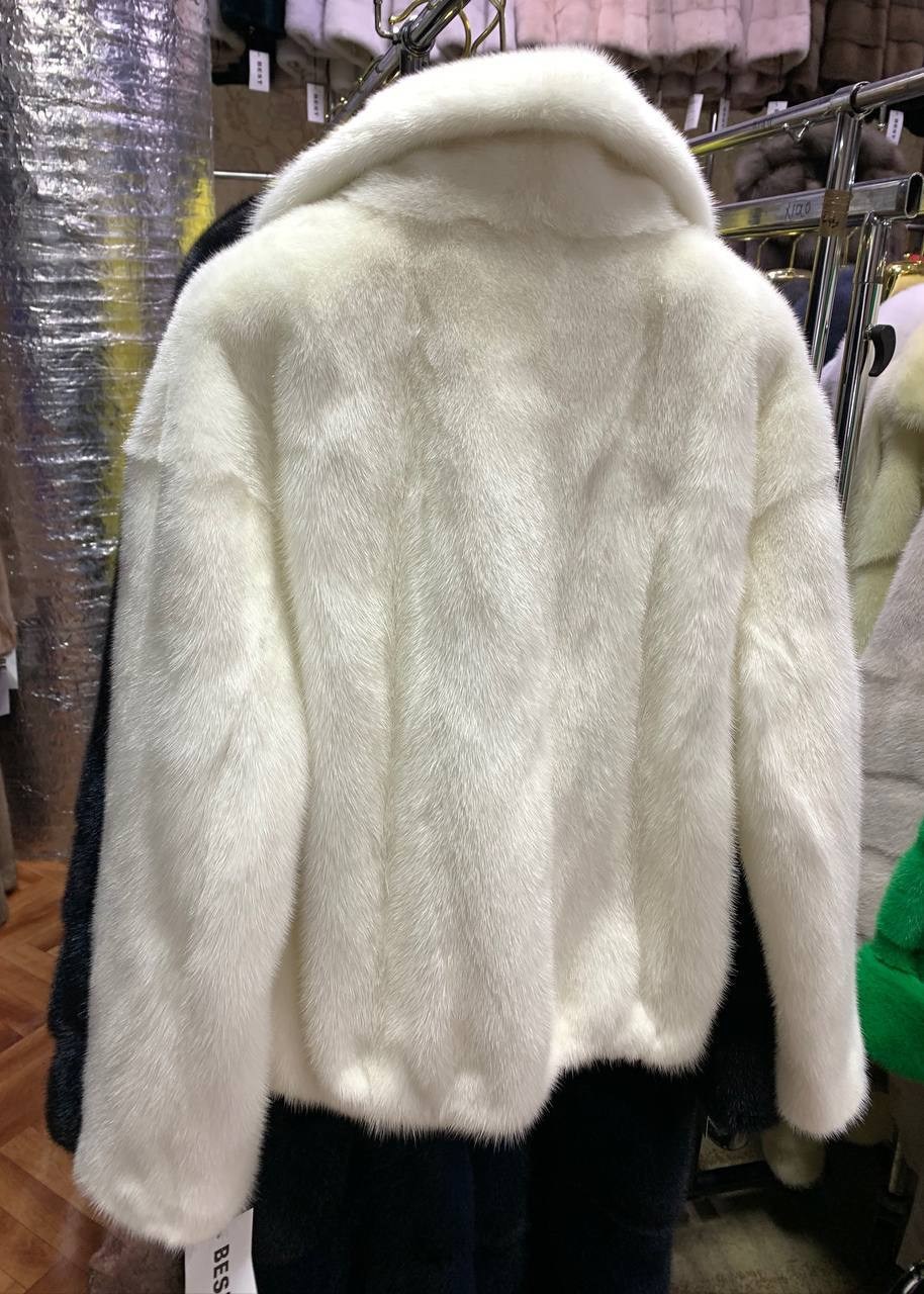 женская шуба,шубка,короткая шуба,шуба из искусственного меха норки,белая норковая шуба
