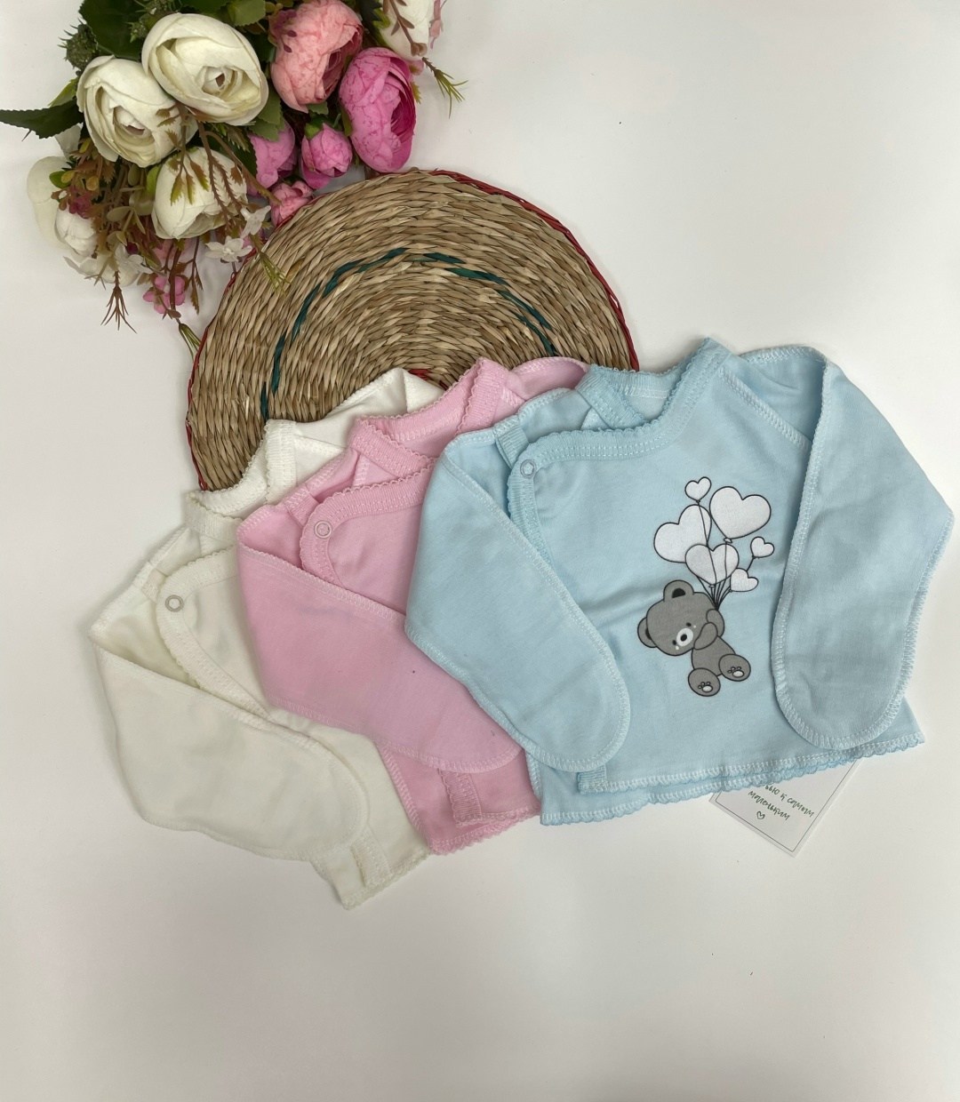 кофточка для новорожденного,кофточка для новорожденного интерлок,одежда для новорожденного,кофточка для малыша,распашонка для новорожденного