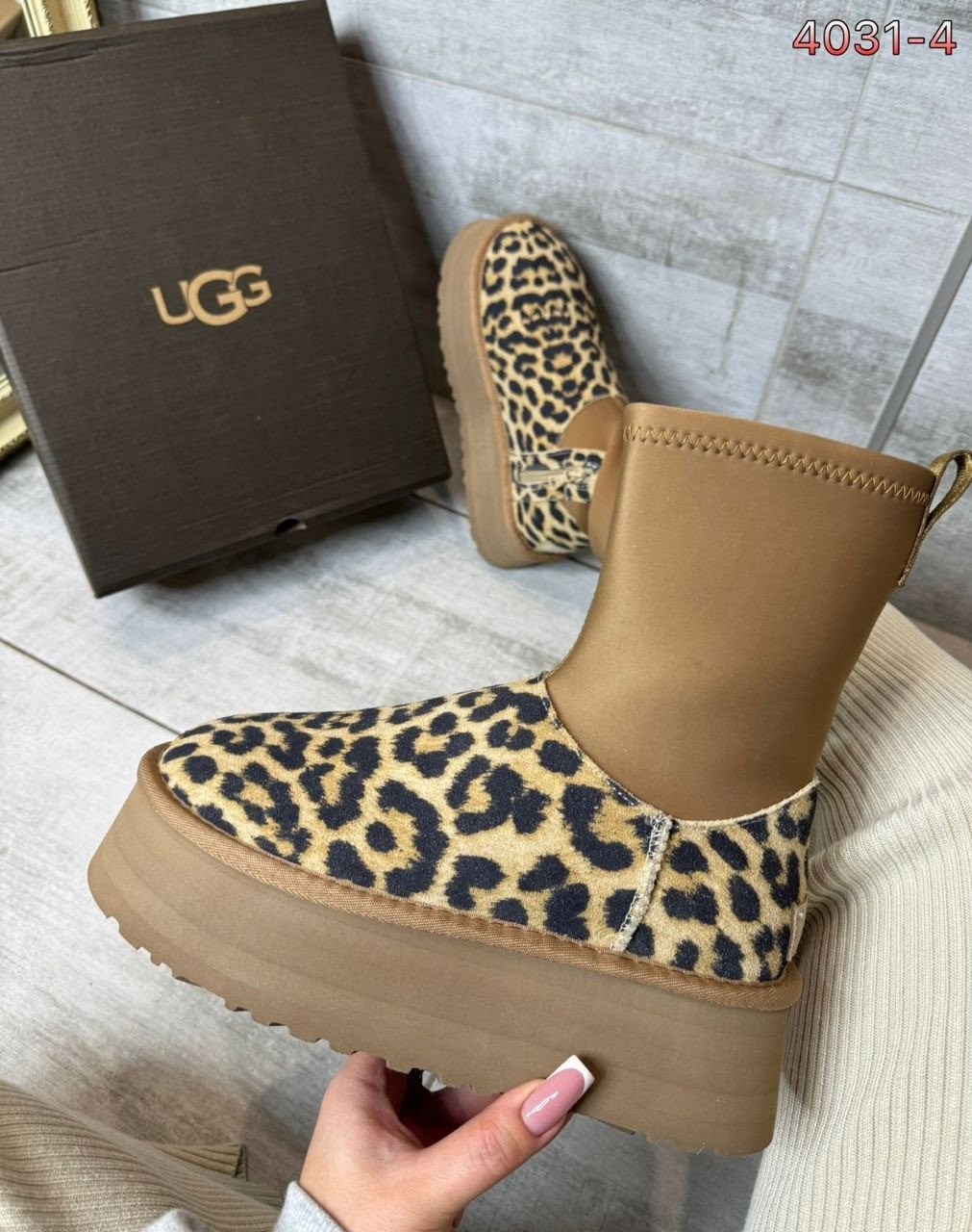 ,угги женские,угги леопардовые,зимние угги на платформе,женская