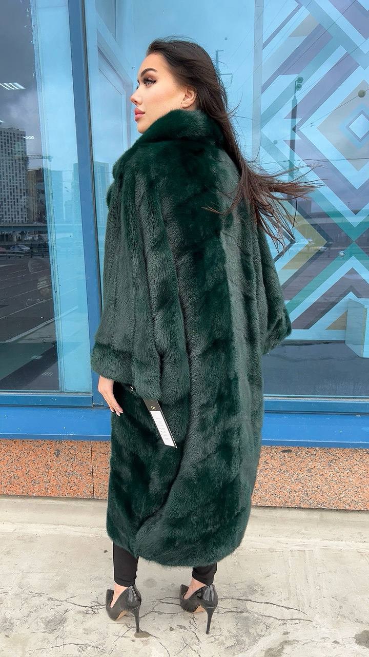 норковые шубы,шуба из норки,зеленая норковая шуба,женская норковая шуба,длинная норковая шуба