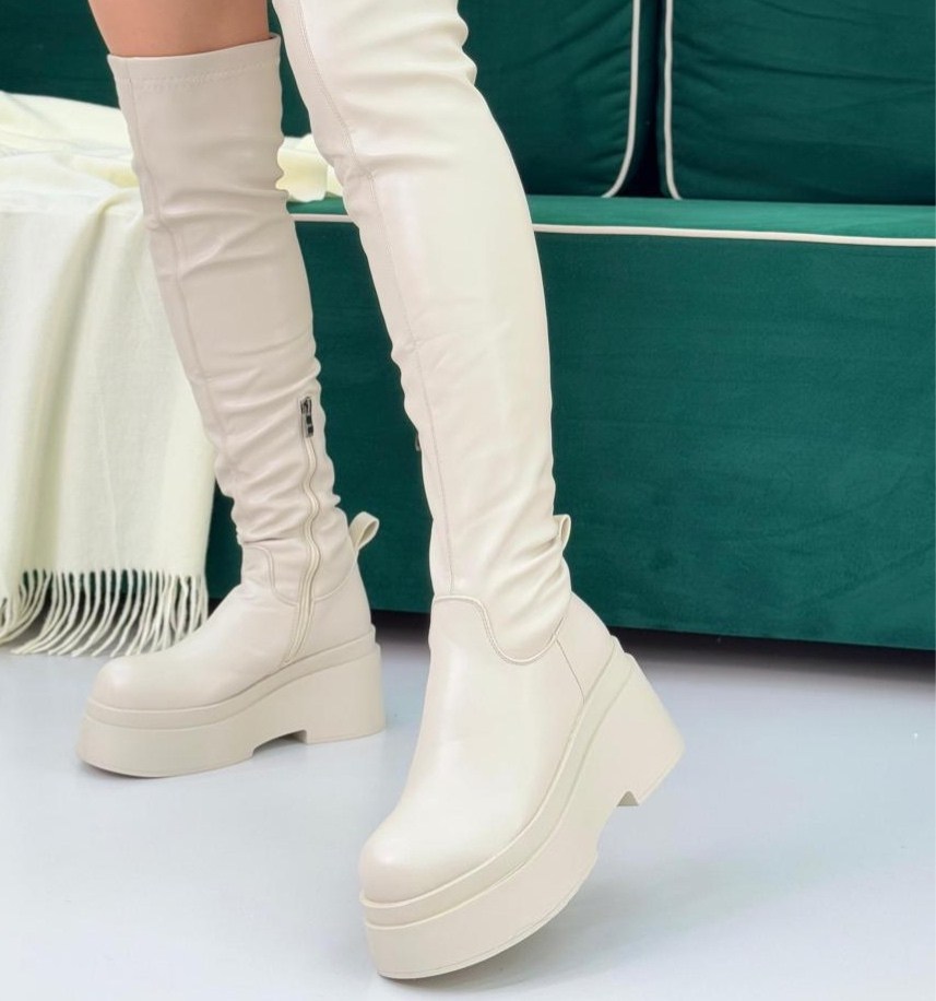 женские ботфорты,ботфорты бежевые,сапоги ботфорты,,сапоги женские ботфорты