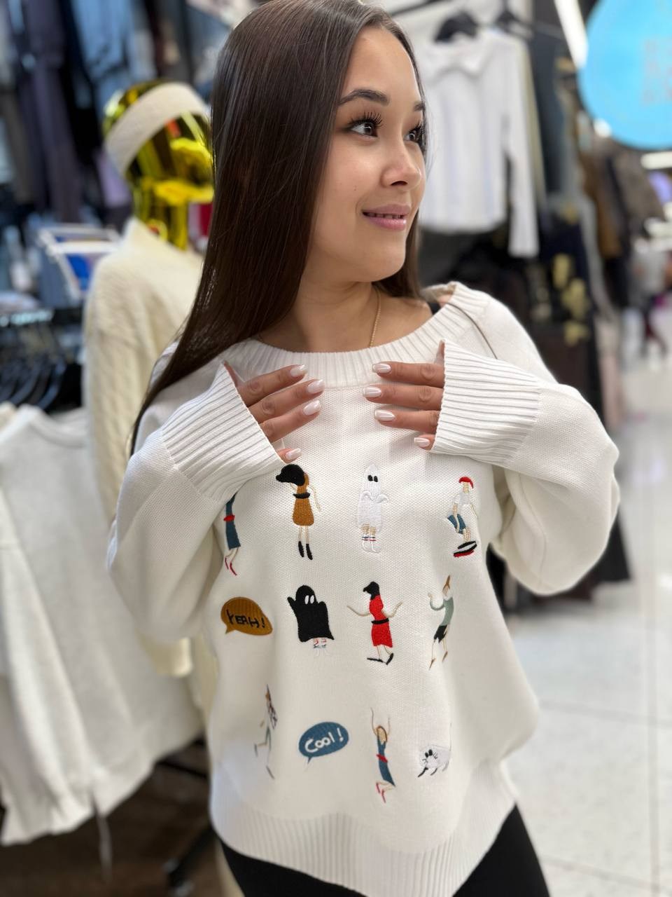 модные свитера,свитер для женщин,свитшот женская,свитер с принтом,свитер с вышивкой