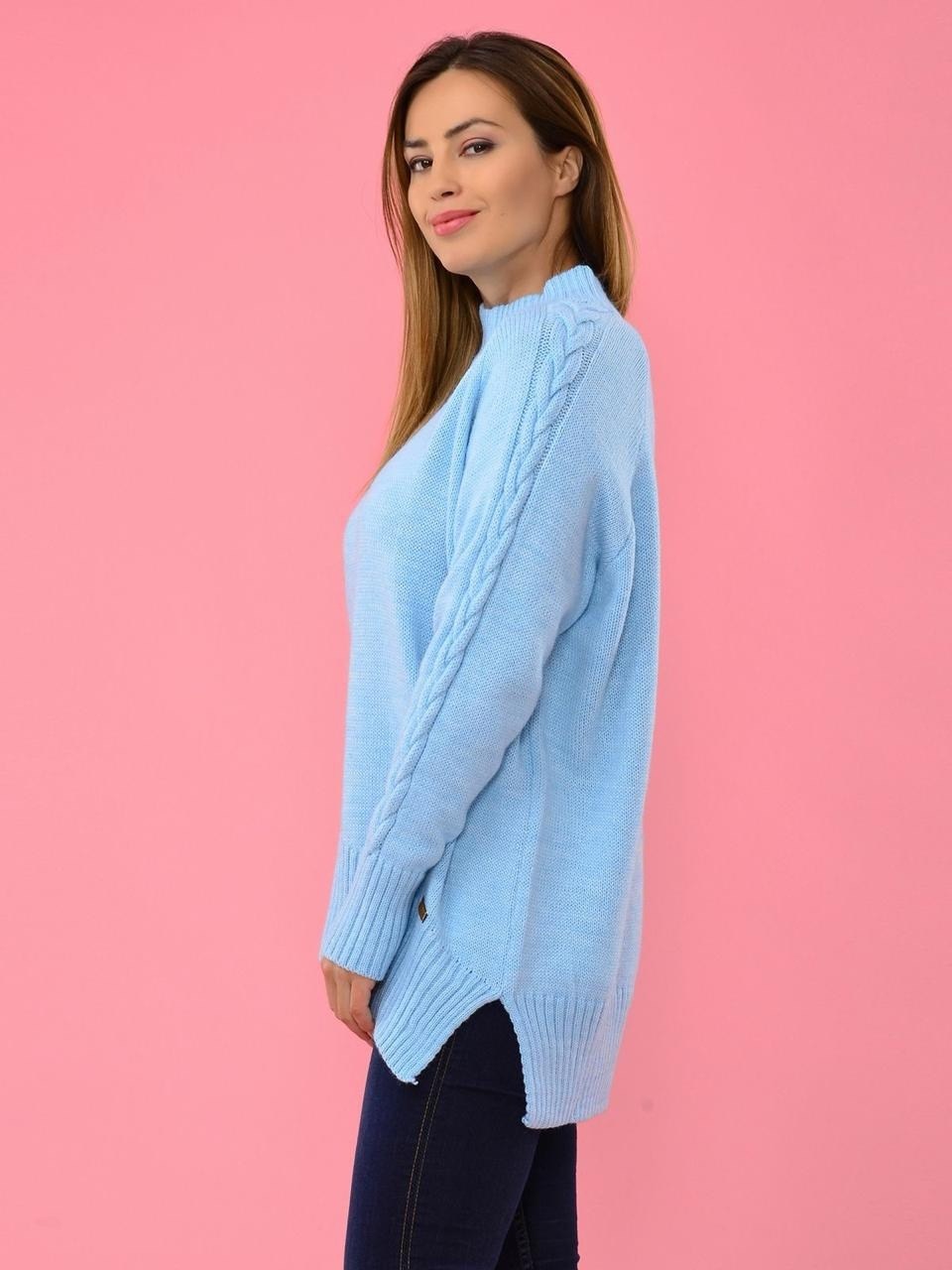 голубой джемпер,голубой свитер,свитера женские,женские джемпера,свитер женский голубой