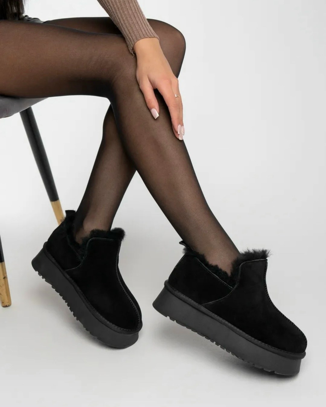 женские угги,,угги на платформе,угги натуральная замша,женские зимние угги