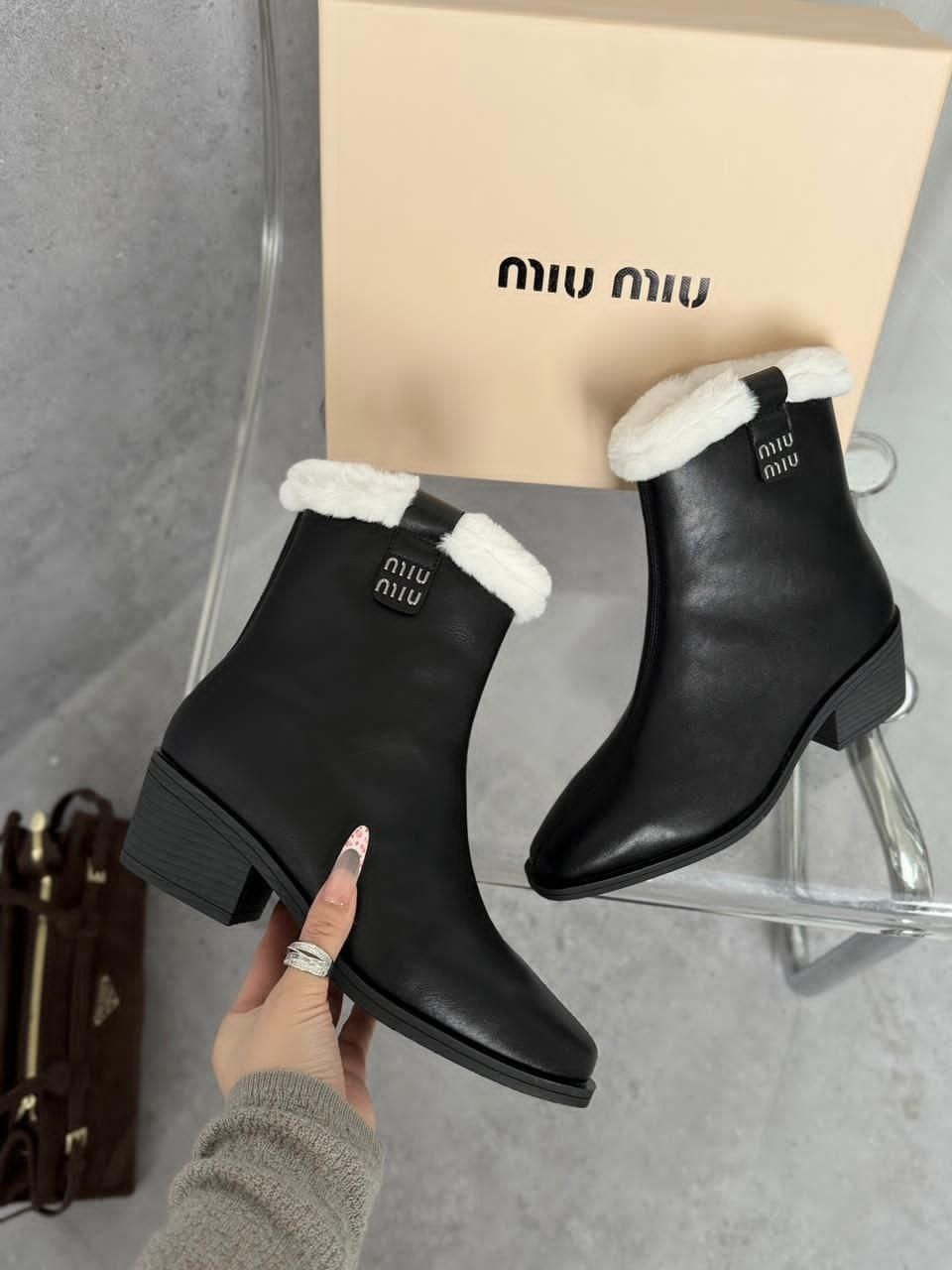 , женская зимняя,ботинки miu miu,полусапоги miu miu,ботильоны женские
