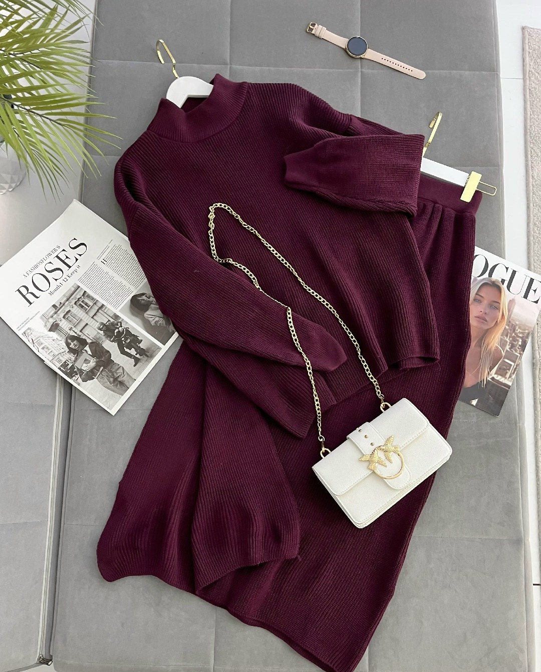 трикотажный костюм,вязаное платье,трикотажные костюмы женские,костюм бордовый