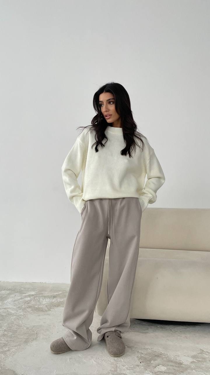 свитшот женская,повседневный джемпер,свитер кофта,широкие брюки,свитера женские