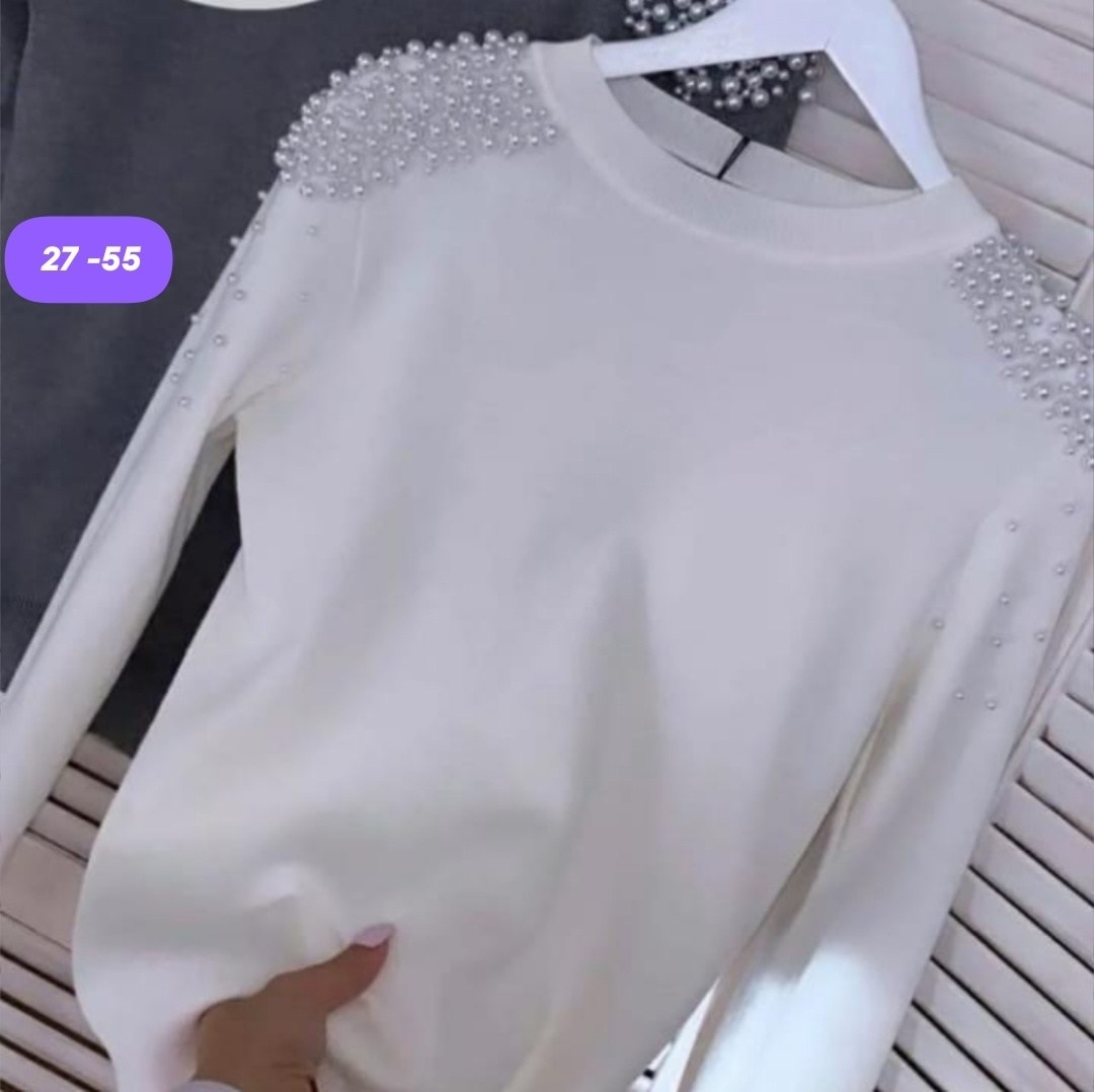 кофта белая,кофта женская,модные женские кофты,кофта модная,джемпер с бусинами