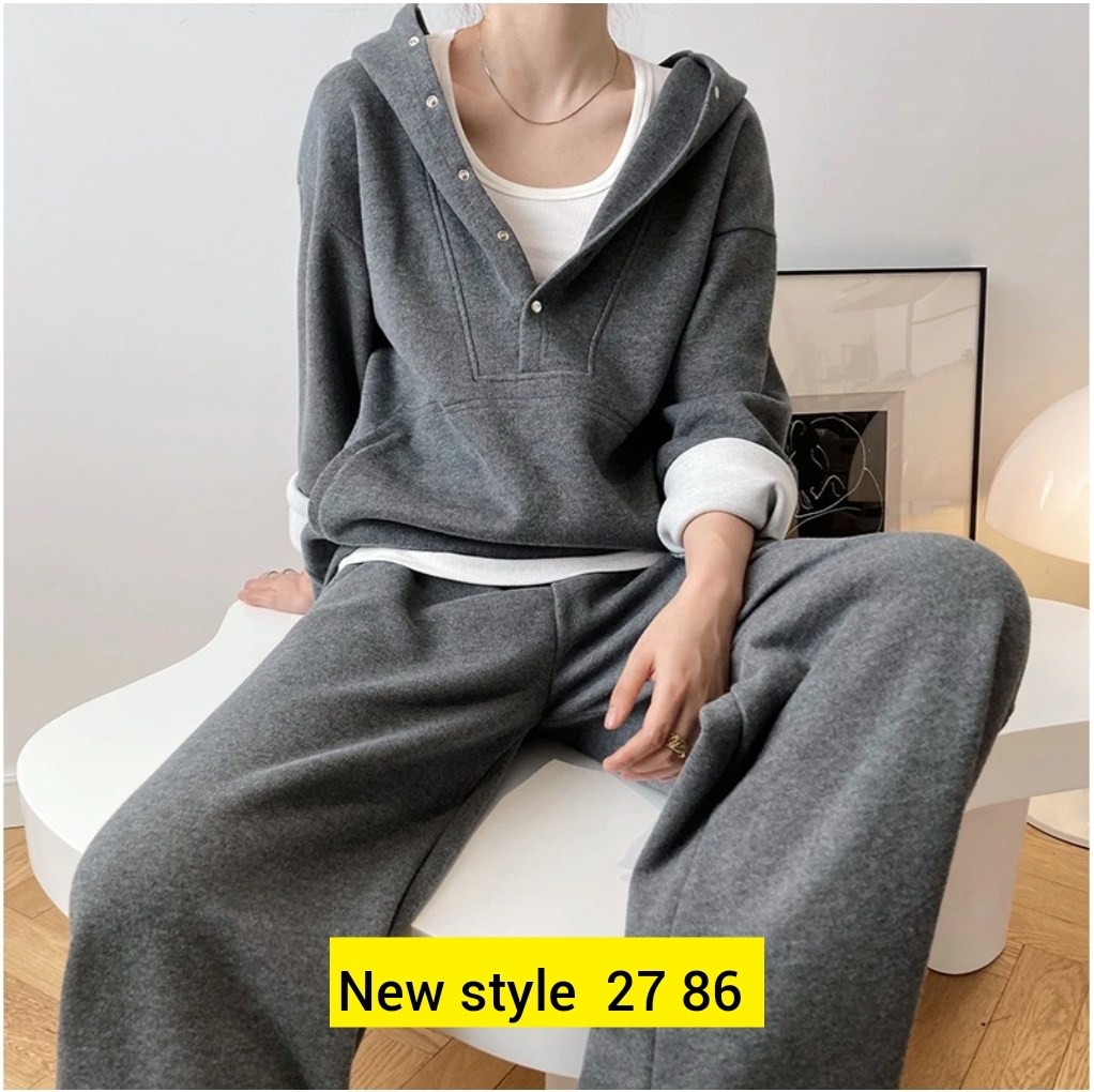 трикотажные костюмы,повседневный костюм,модная толстовка,корейские аутфиты худи,женская толстовка с капюшоном