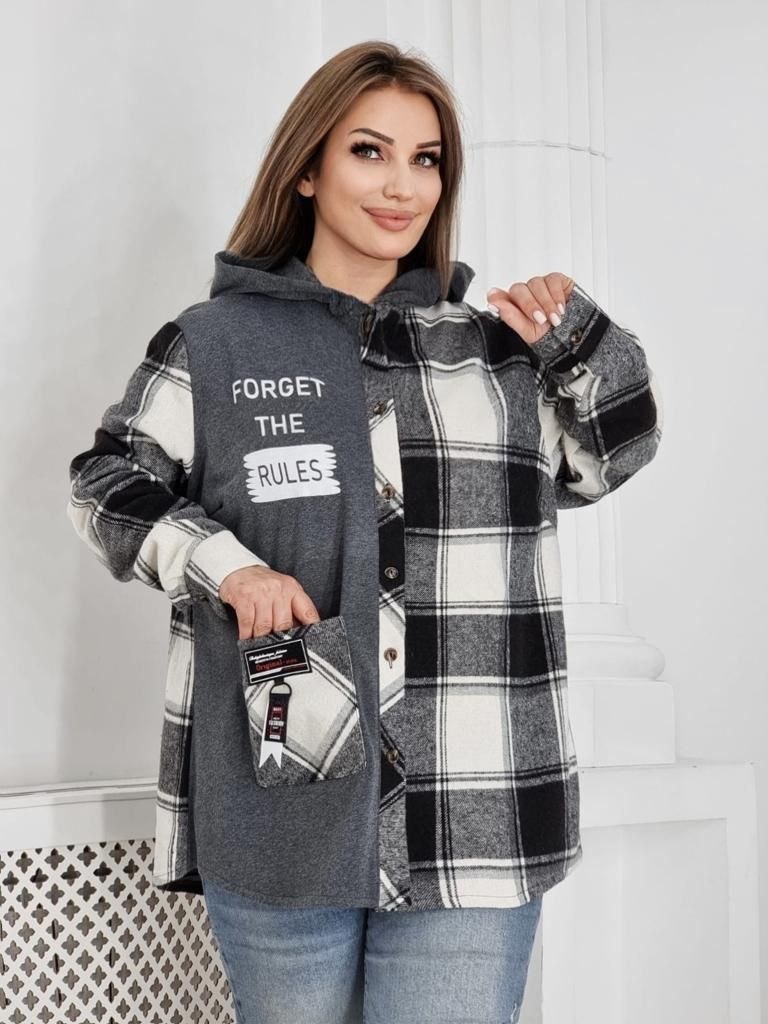 толстовки женская,кофта теплая,кофта женская,худи оверсайз теплая,рубашка оверсайз теплая в клетку