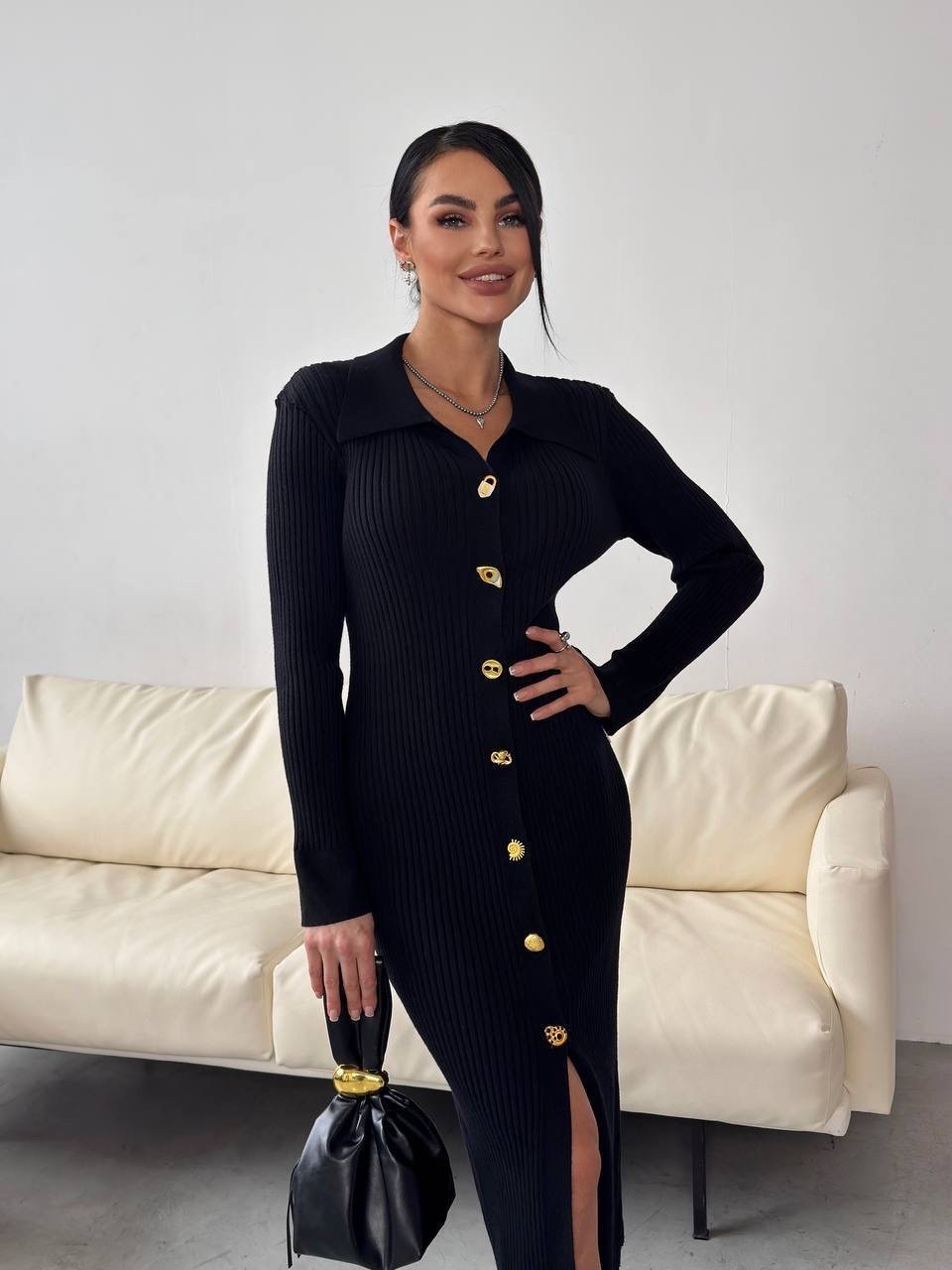 трикотажное платье,вязаное платье,платье черное,вязаное платье женское,платье длинное