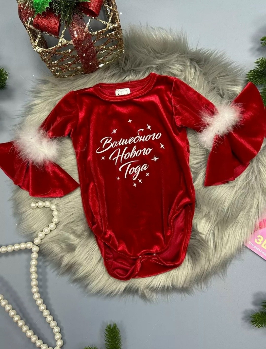 младенцы в бархатном боди,рождественская одежда для маленьких девочек,рождественские костюмы,боди новогоднее,боди новый год