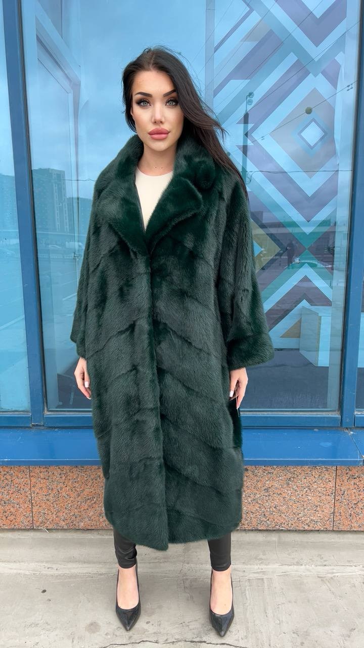 норковые шубы,шуба из норки,зеленая норковая шуба,женская норковая шуба,длинная норковая шуба
