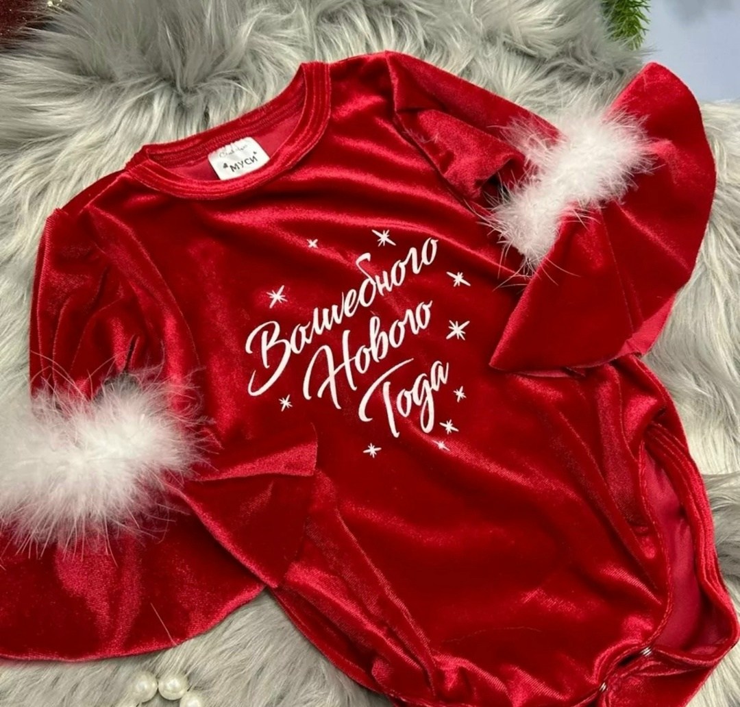 младенцы в бархатном боди,рождественская одежда для маленьких девочек,рождественские костюмы,боди новогоднее,боди новый год
