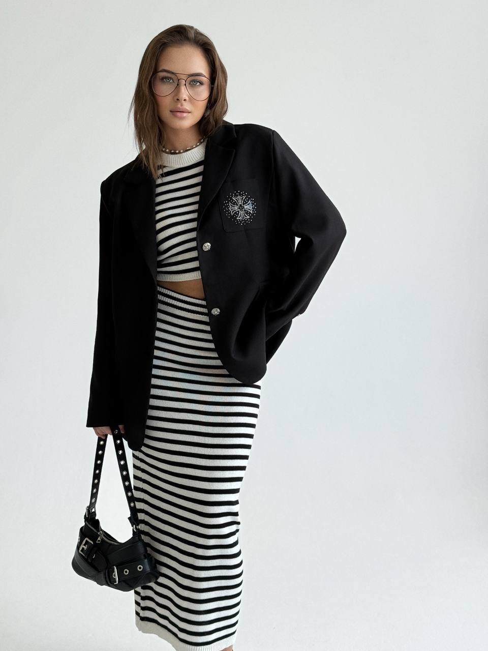 трикотажная юбка,юбка стильная,юбка в полоску,юбка с топом,костюм с юбкой трикотажный