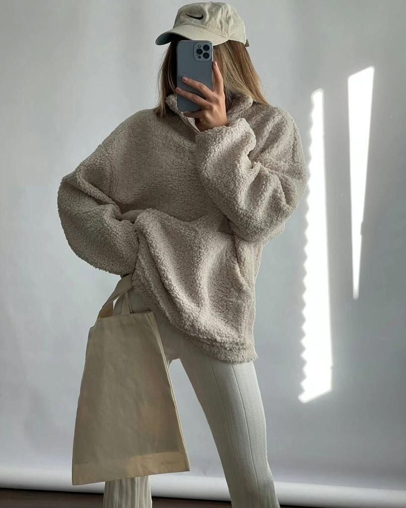худи барашек,женское худи из барашка,кофта оверсайз теплая,плюшевое худи,толстовка модная