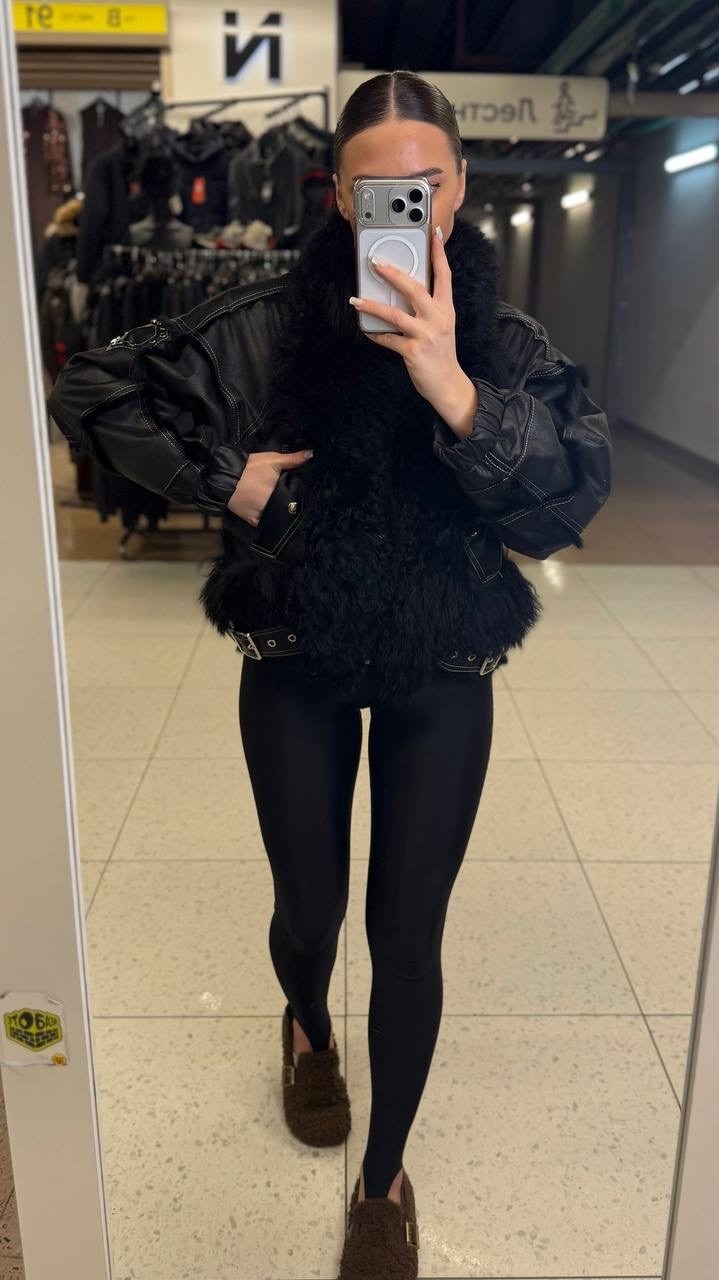 стильная куртка,меховая куртка,куртка с мехом,куртка,комбинированная куртка