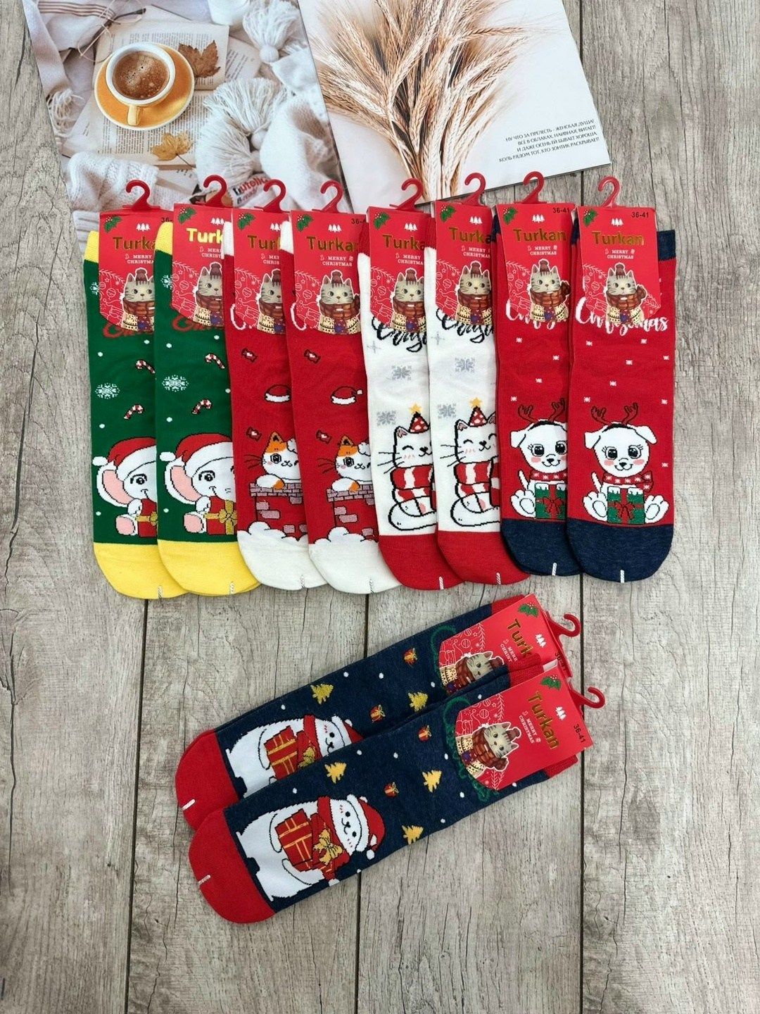 носки женские turkan,новогодние носки,новогодние женские носки,носки женские,носки детские новогодние