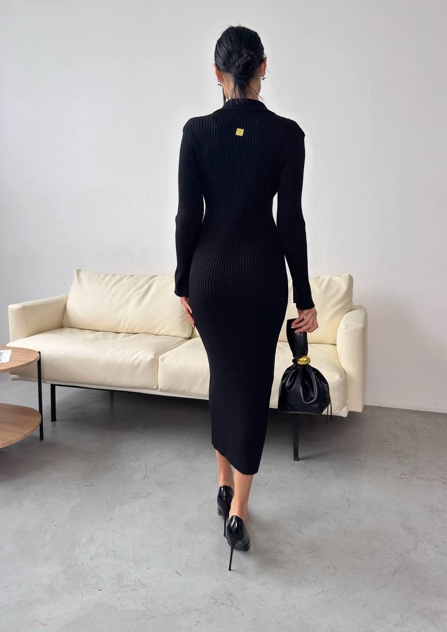 трикотажное платье,вязаное платье,платье черное,вязаное платье женское,платье длинное