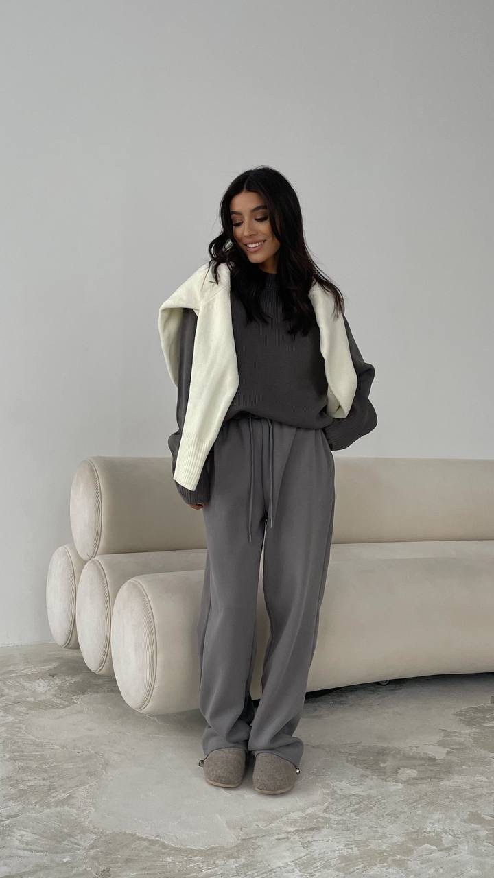 свитшот женская,повседневный джемпер,свитер кофта,широкие брюки,свитера женские