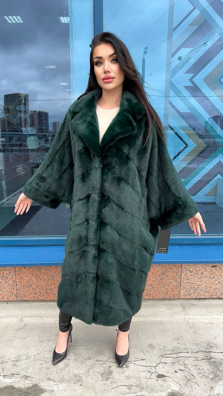 норковые шубы,шуба из норки,зеленая норковая шуба,женская норковая шуба,длинная норковая шуба
