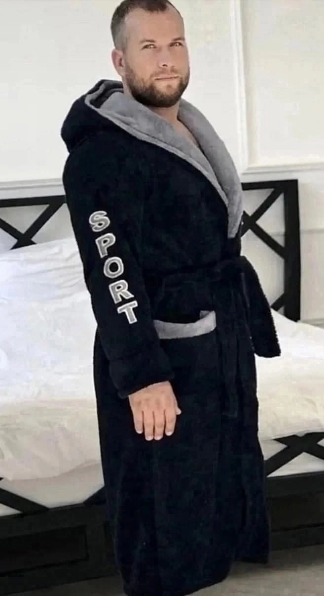 халат домашний мужской,махровый мужской халат,халат с капюшоном,халат мужской,халат мужской махровый с капюшоном