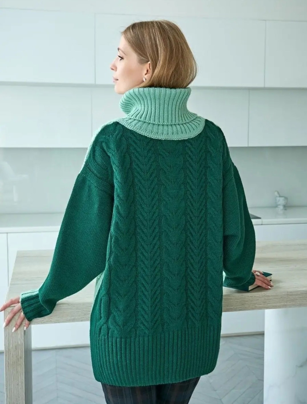 зеленый свитер,вязаные джемпера,теплый свитер,женский свитер,модные свитера