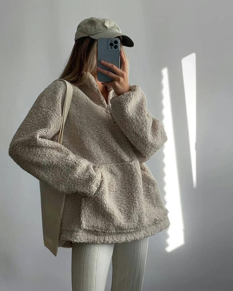 худи барашек,женское худи из барашка,кофта оверсайз теплая,плюшевое худи,толстовка модная