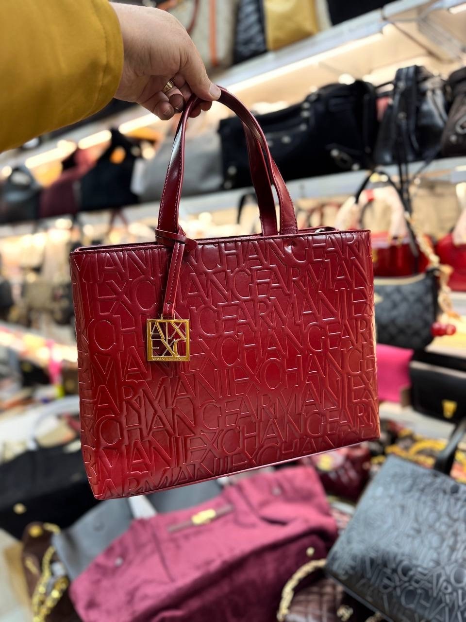 сумка,сумка женская,армани эксчендж сумка шоппер,сумка армани эксчендж,бордовая сумка
