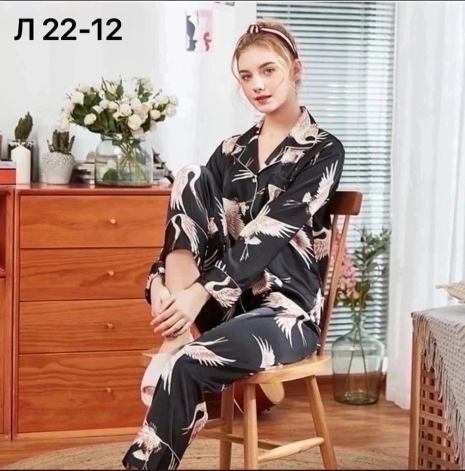 женский пижамный комплект,женский пижамный комплект больших размеров,домашняя одежда пижама,женский пижама,пижама шелковая женская