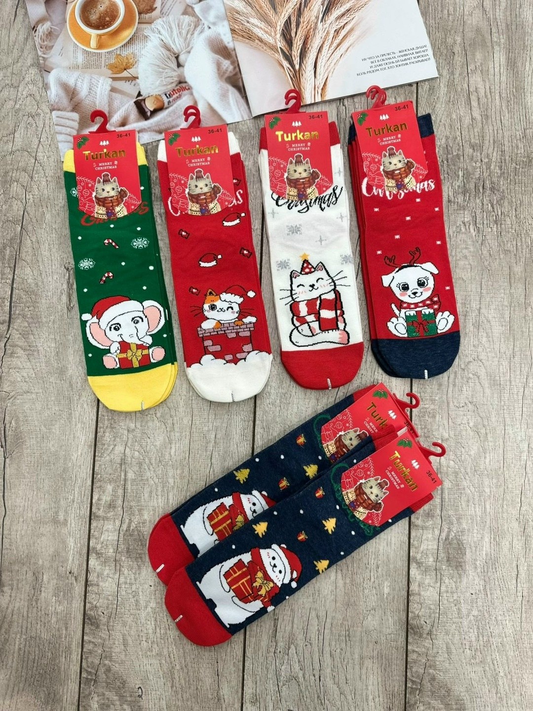 носки женские turkan,новогодние носки,новогодние женские носки,носки женские,носки детские новогодние