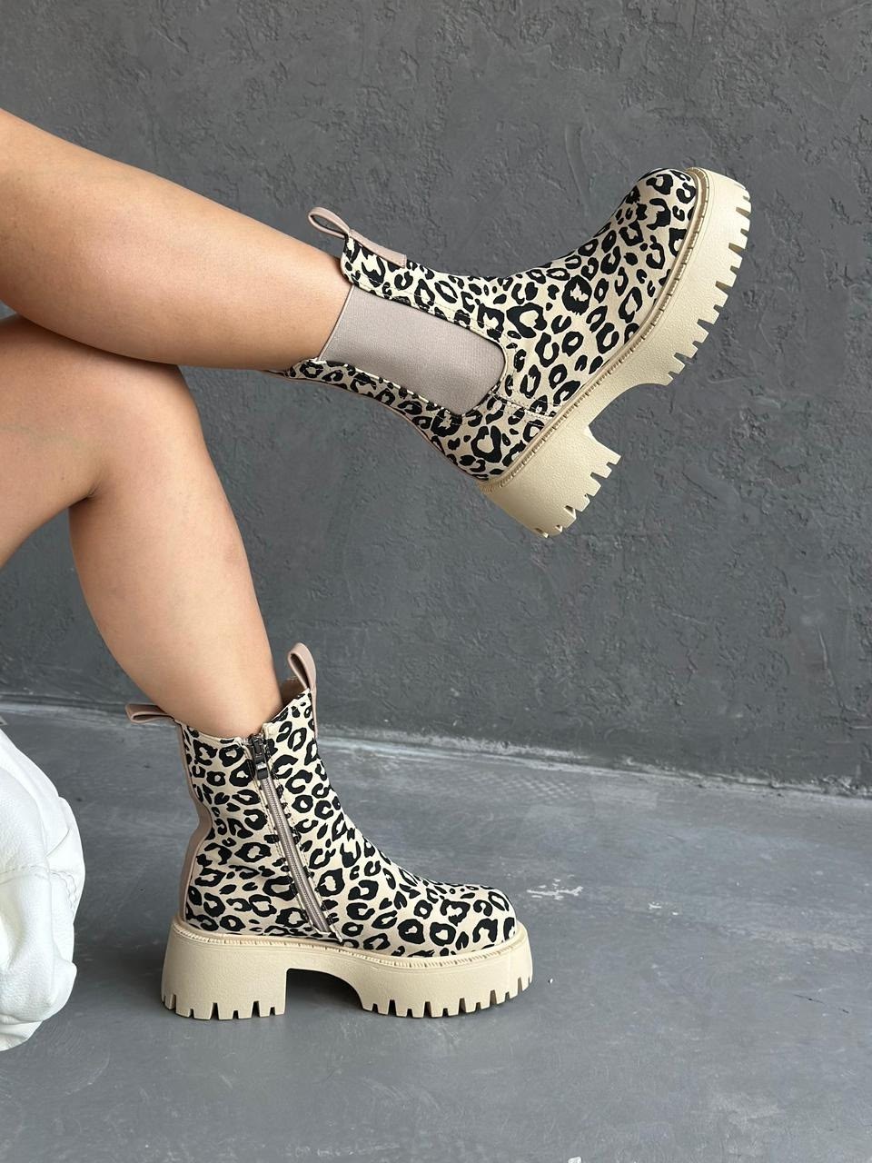 ботинки леопардовые,женские ботинки,женская ,стильные ботинки,модная