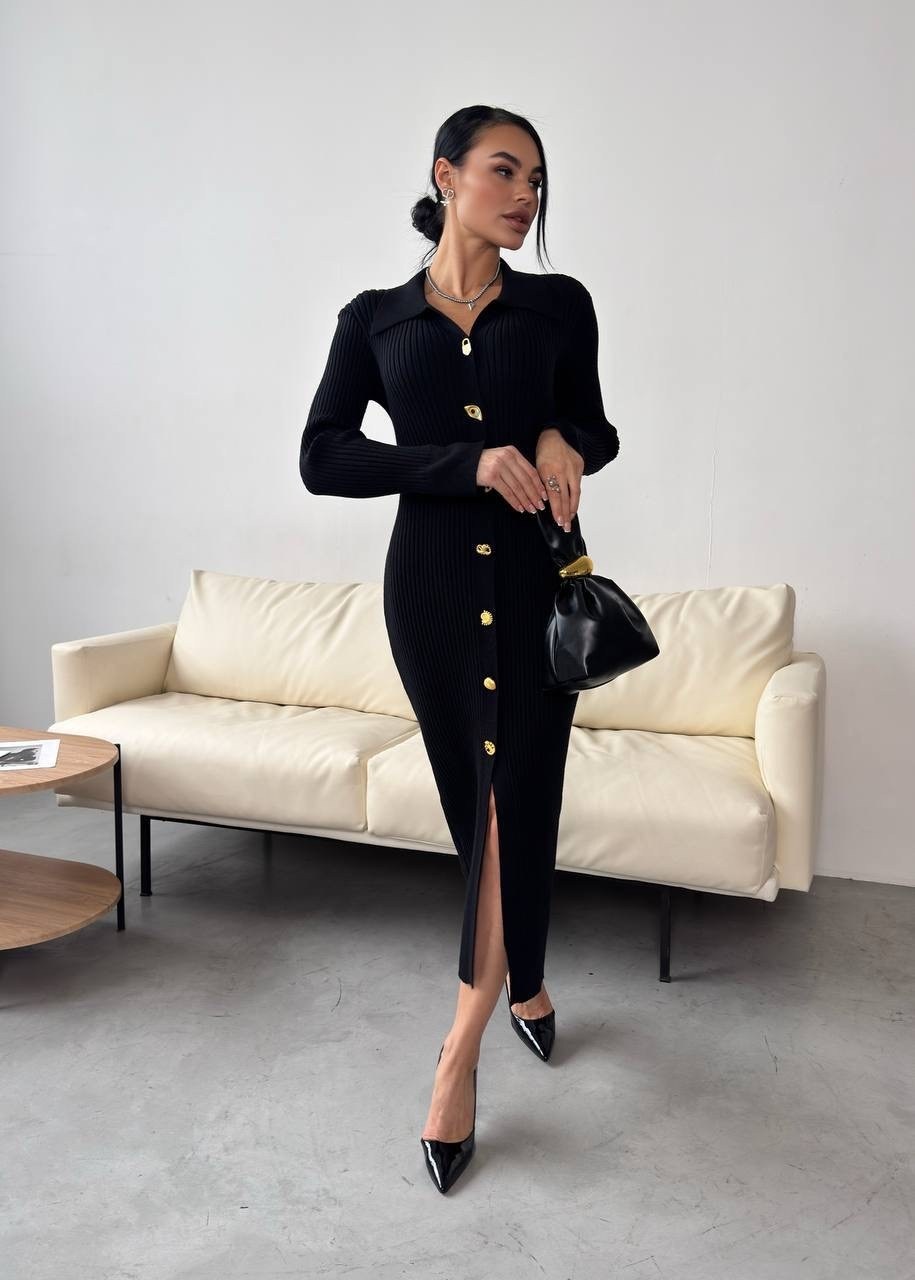 трикотажное платье,вязаное платье,платье черное,вязаное платье женское,платье длинное