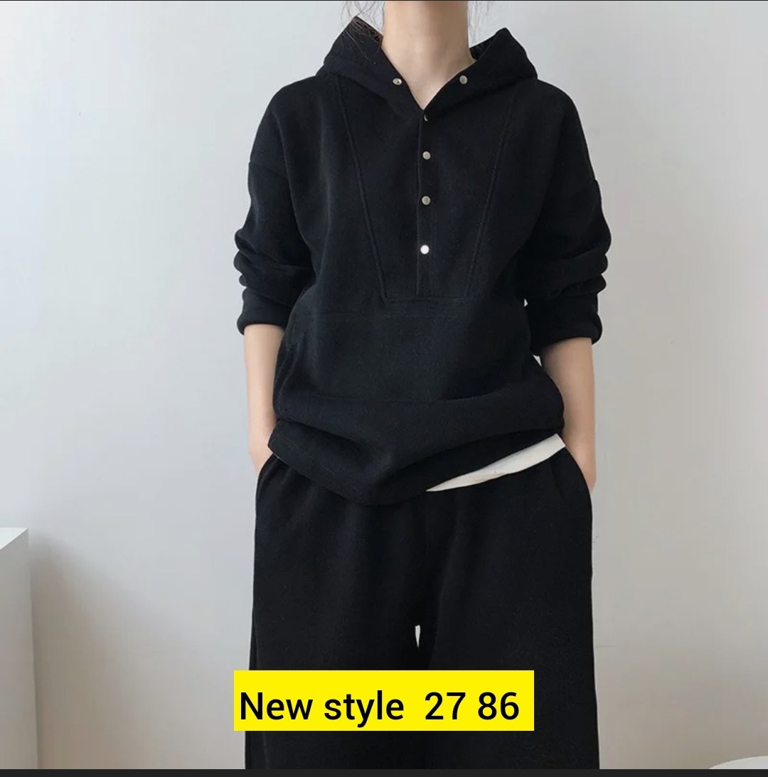 трикотажные костюмы,повседневный костюм,модная толстовка,корейские аутфиты худи,женская толстовка с капюшоном