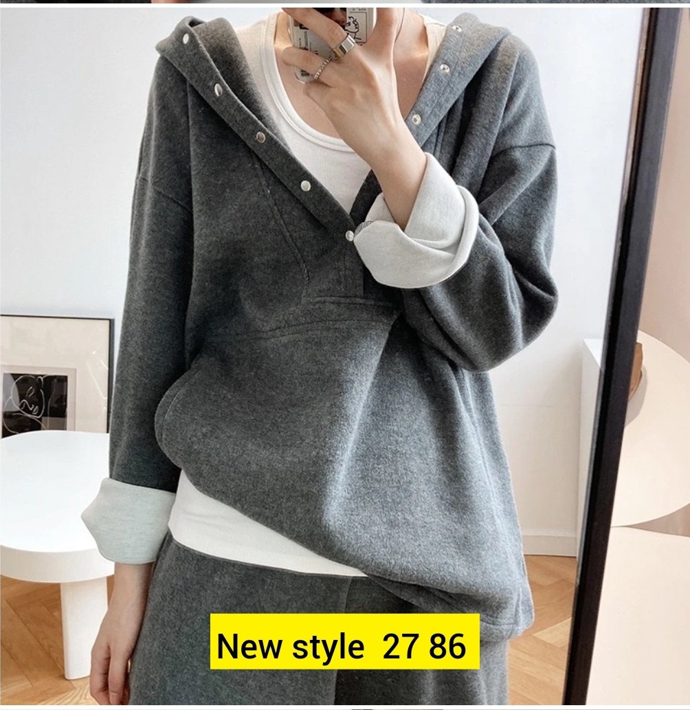 трикотажные костюмы,повседневный костюм,модная толстовка,корейские аутфиты худи,женская толстовка с капюшоном