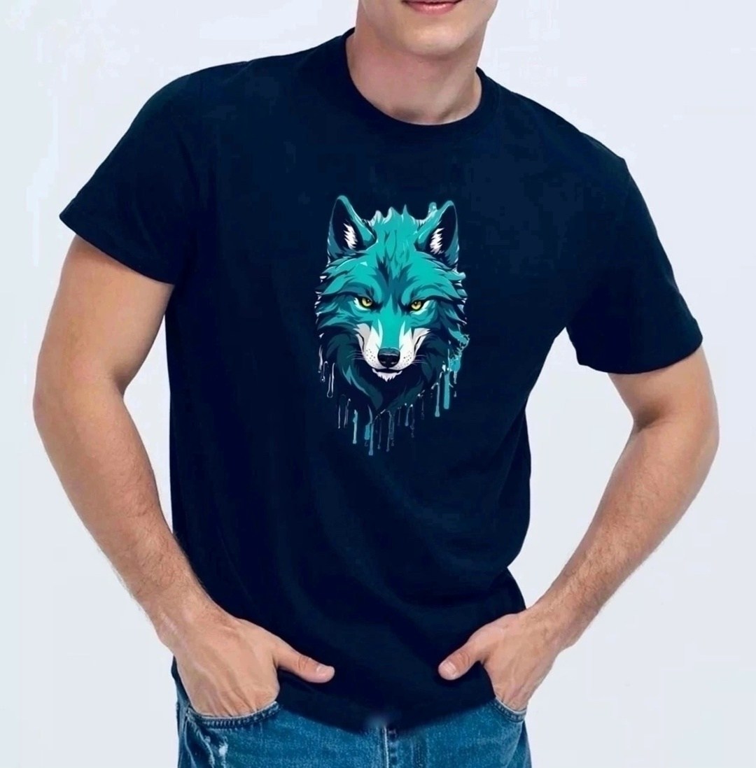 футболки для мужчин,футболки мужские,одежда мужская,футболки с волком,футболка