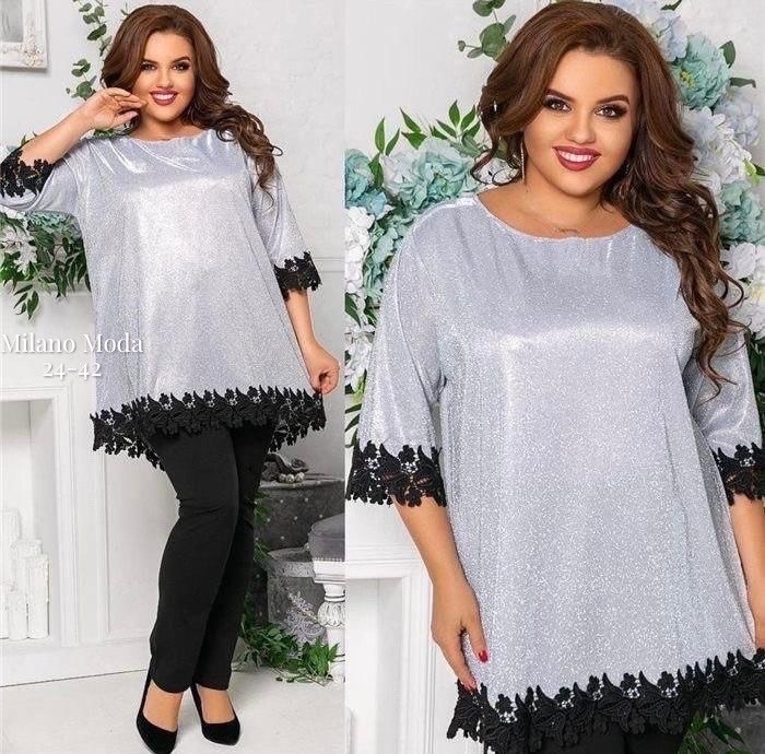 нарядная туника,туника с люрексом,модная туника,модные туники для полных,туника праздничная