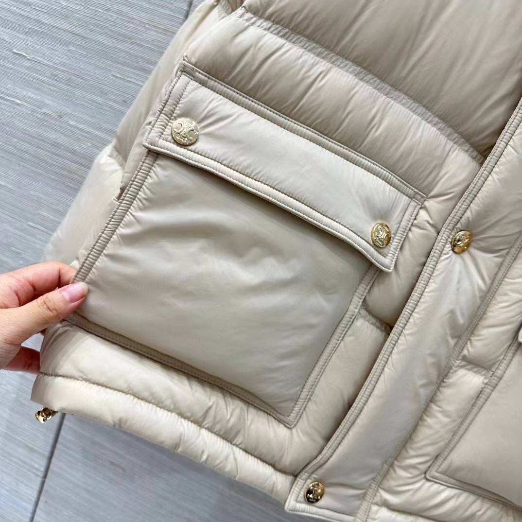 пуховик celine,пуховик бежевый,куртка пуховик,женские пуховики,зимние куртки