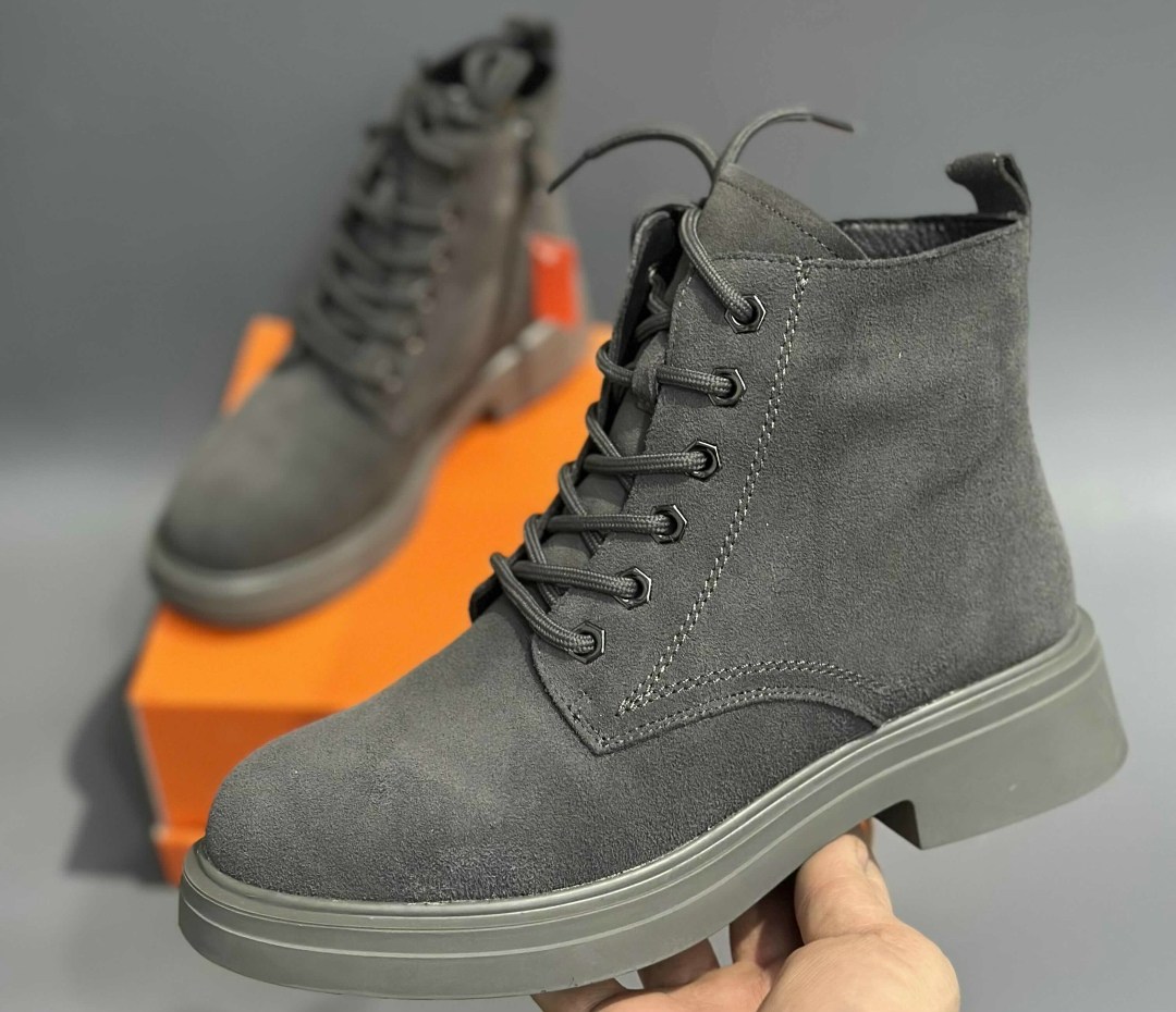 ,серые ботинки,женские ботинки,зимние ботинки замшевые серые,серые замшевые ботинки женские