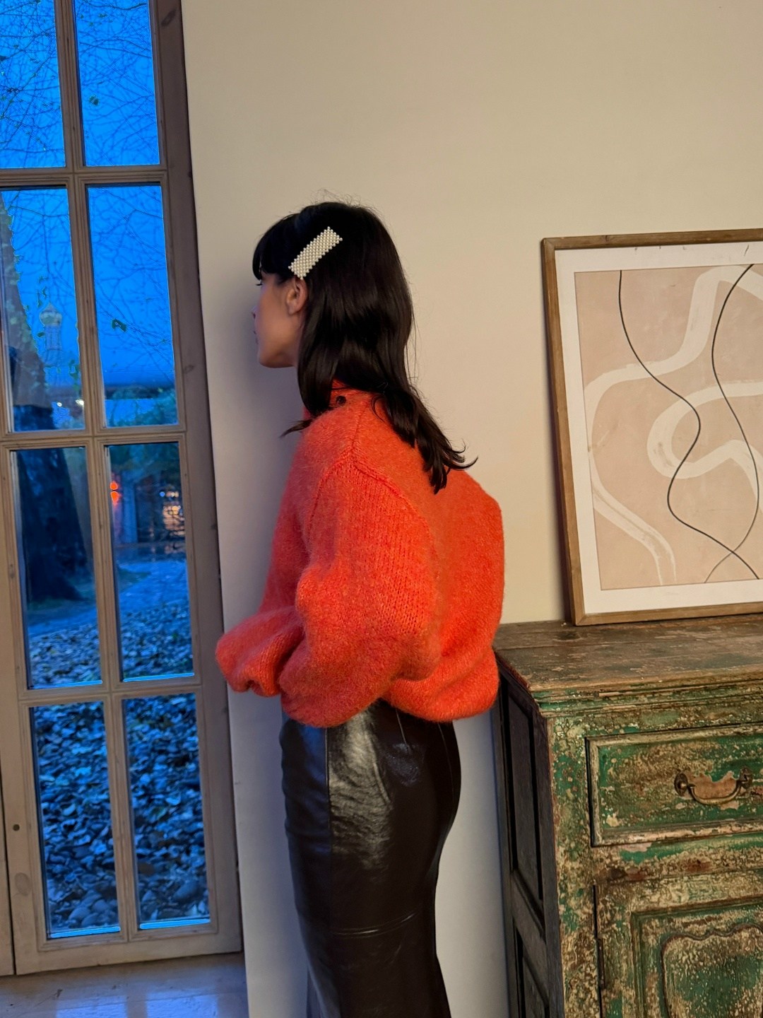 джемпер,свитер джемпер,вязаный свитер,джемпер оверсайз,оранжевый свитер